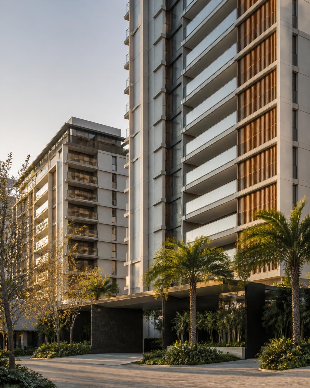 Fachada de condomínio residencial de alto padrão na Grande São Paulo administrado pela Garder
